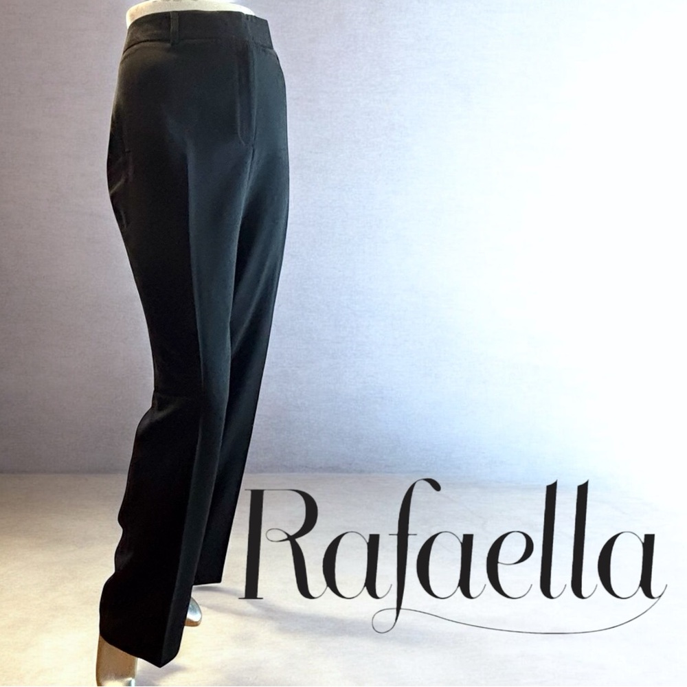 Rafaella Black Classic Straight Leg Dress Pants Size 16 NWT